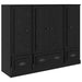 Bufet cu sertar 3 pcs Stejar Negru Lemn compozit - WALTI WALTI