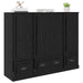 Bufet cu sertar 3 pcs Stejar Negru Lemn compozit - WALTI WALTI
