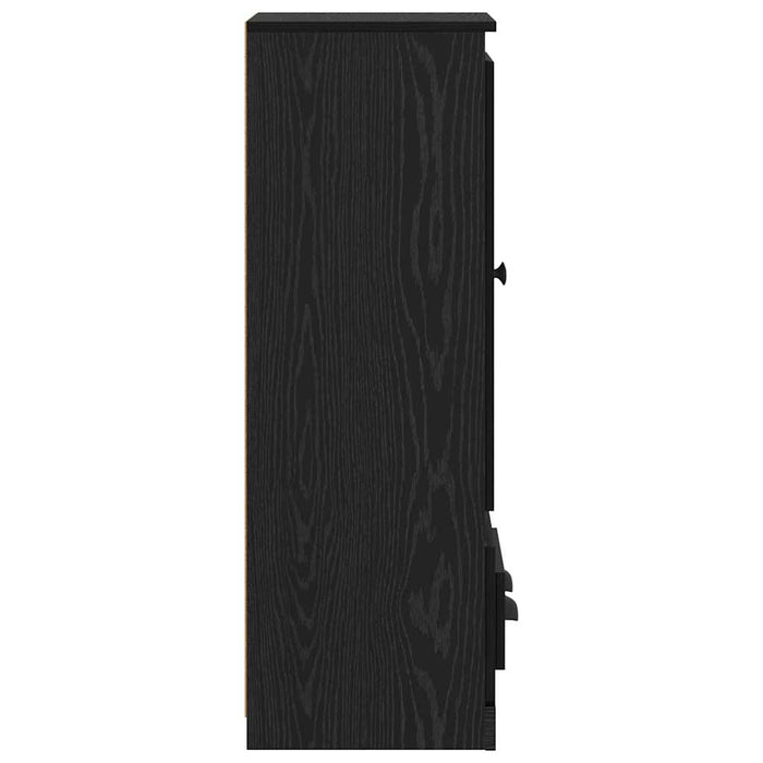Bufet cu sertar 3 pcs Stejar Negru Lemn compozit - WALTI WALTI