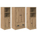 Bufet cu sertar 3 pcs Stejar Artizanal Lemn compozit - WALTI WALTI