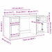 Birou cu dulap Lemn Vechi Lemn prelucrat 154,5 x 50 x 75 cm - WALTI WALTI