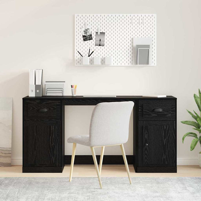 Birou cu dulap Stejar Negru 154,5 x 50 x 75 cm Lemn compozit - WALTI WALTI