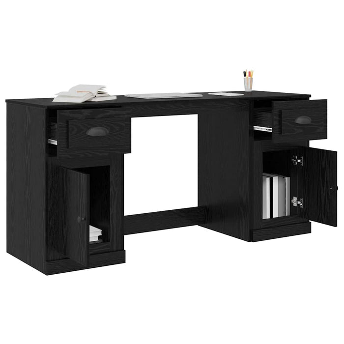 Birou cu dulap Stejar Negru 154,5 x 50 x 75 cm Lemn compozit - WALTI WALTI