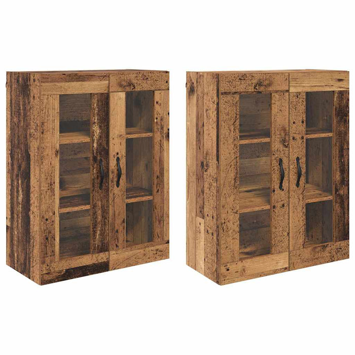 Mobilier cu Montaj pe Perete 2 pcs Lemn Vechi 69,5 x 34 x 90 cm - WALTI WALTI