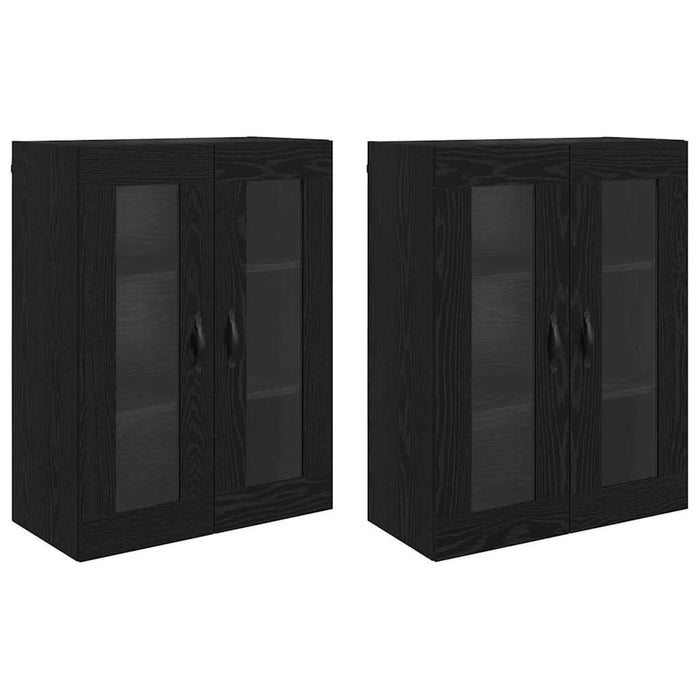 Mobilier cu Montaj pe Perete 2 pcs Stejar Negru - WALTI WALTI