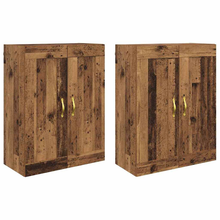 Cabinet suspendat Pe perete 2 pcs Lemn vechi 69,5 x 34 x 90 cm - WALTI WALTI