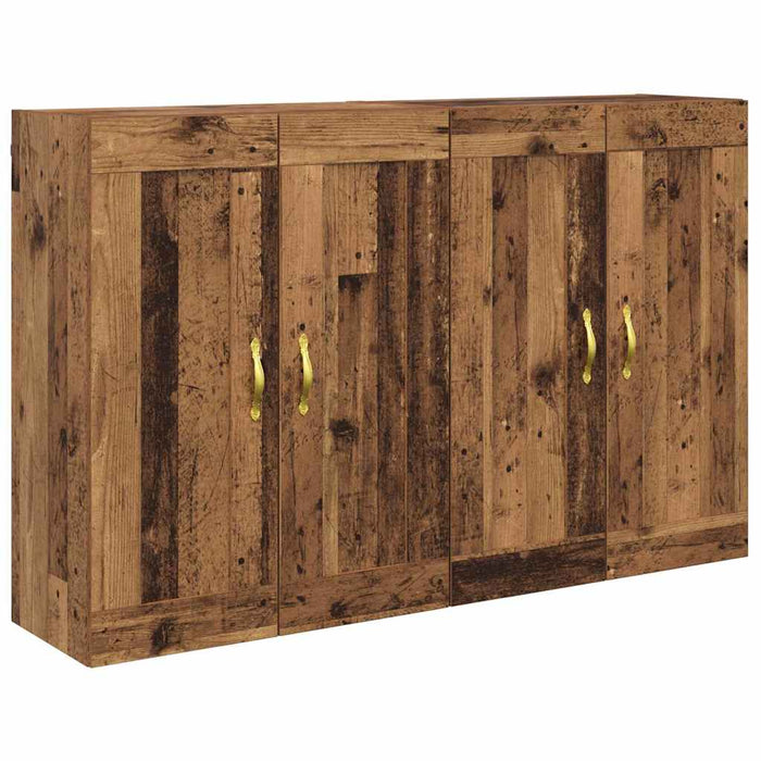 Cabinet suspendat Pe perete 2 pcs Lemn vechi 69,5 x 34 x 90 cm - WALTI WALTI