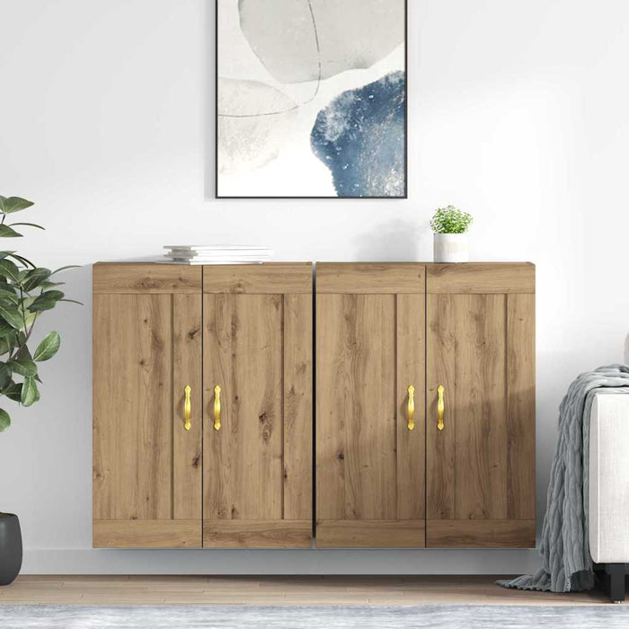 Cabinet suspendat 2 pcs Stejar Artizanal 69,5 x 34 x 90 cm - WALTI WALTI