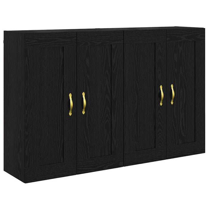 Cabinet suspendat 2 pcs Stejar Negru 69,5 x 34 x 90 cm - WALTI WALTI