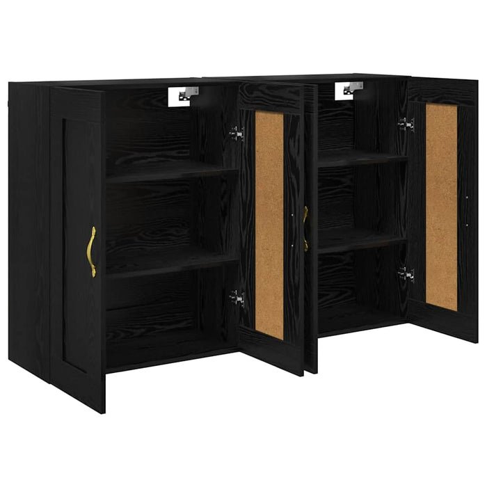 Cabinet suspendat 2 pcs Stejar Negru 69,5 x 34 x 90 cm - WALTI WALTI