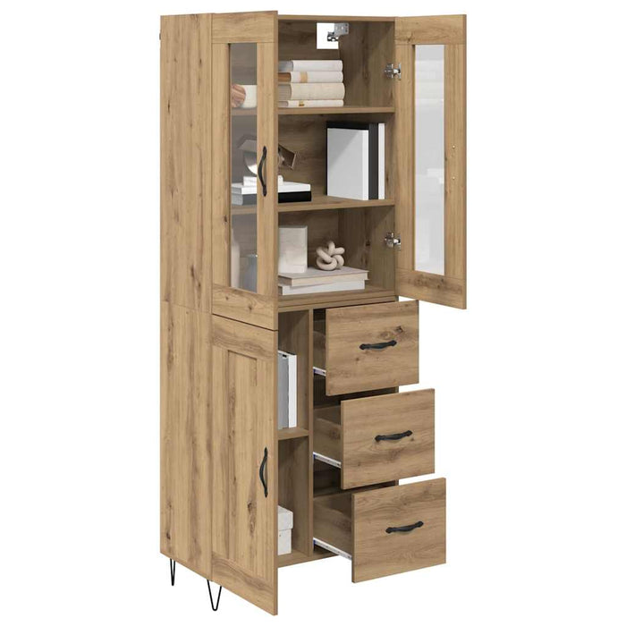 Bufet Stejar Artizanal 69,5 x 34 x 180 cm Lemn compozit - WALTI WALTI