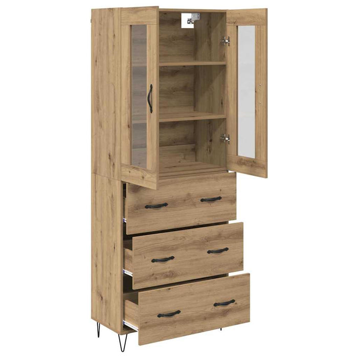 Bufet Stejar Artizanal 69,5 x 34 x 180 cm Lemn compozit - WALTI WALTI