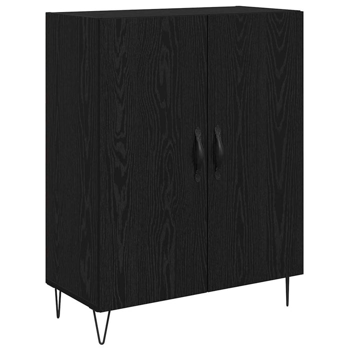 Bufet Stejar alb și negru 69,5 x 34 x 180 cm Lemn compozit - WALTI WALTI