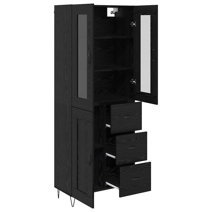 Bufet cu sertar Stejar Negru 69,5 x 34 x 180 cm Lemn compozit - WALTI WALTI