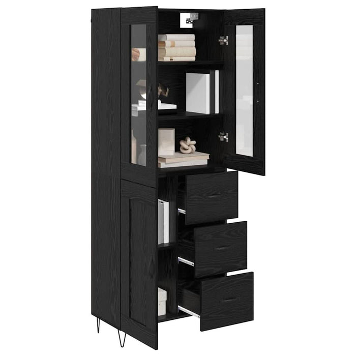 Bufet cu sertar Stejar Negru 69,5 x 34 x 180 cm Lemn compozit - WALTI WALTI