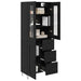 Bufet cu sertar Stejar Negru 69,5 x 34 x 180 cm Lemn compozit - WALTI WALTI