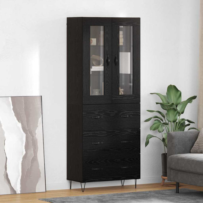 Bufet cu sertar Stejar Negru 69,5 x 34 x 180 cm Lemn compozit - WALTI WALTI