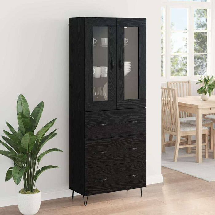 Bufet cu sertar Stejar Negru 69,5 x 34 x 180 cm Lemn compozit - WALTI WALTI