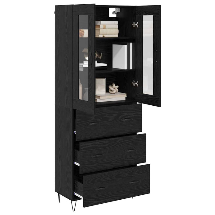 Bufet cu sertar Stejar Negru 69,5 x 34 x 180 cm Lemn compozit - WALTI WALTI