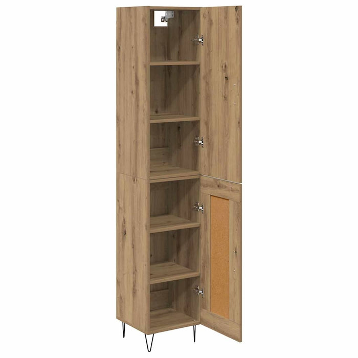 Bufet Stejar Artizanal 69,5 x 34 x 180 cm Lemn compozit - WALTI WALTI