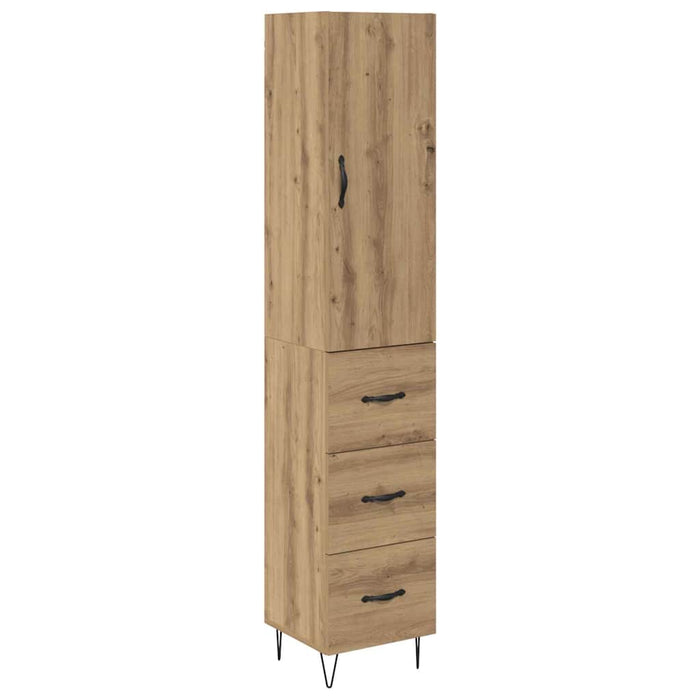 Bufet Stejar Artizanal 69,5 x 34 x 180 cm Lemn compozit - WALTI WALTI