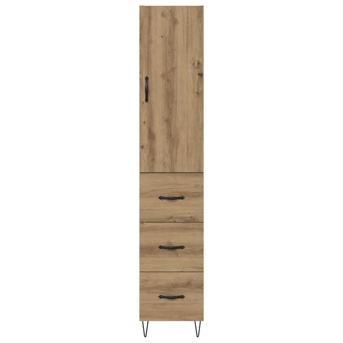 Bufet Stejar Artizanal 69,5 x 34 x 180 cm Lemn compozit - WALTI WALTI