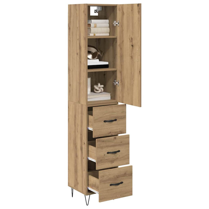 Bufet Stejar Artizanal 69,5 x 34 x 180 cm Lemn compozit - WALTI WALTI