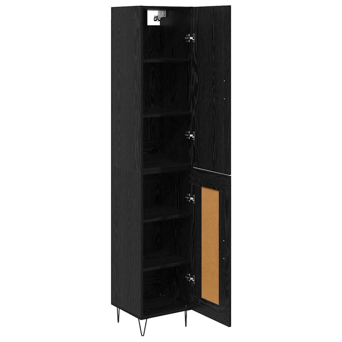 Bufet Stejar Negru 69,5 x 34 x 180 cm Lemn compozit - WALTI WALTI