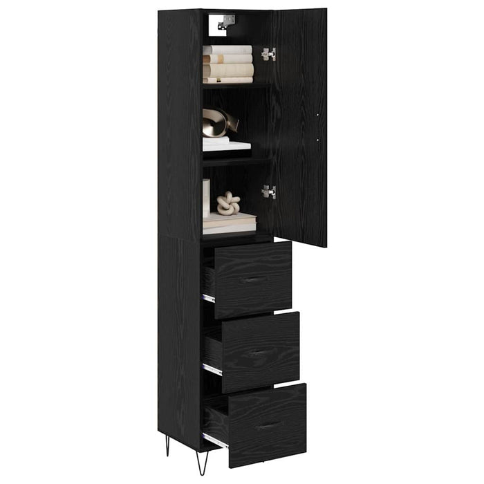 Bufet cu sertar Stejar Negru 69,5 x 34 x 180 cm Lemn compozit - WALTI WALTI