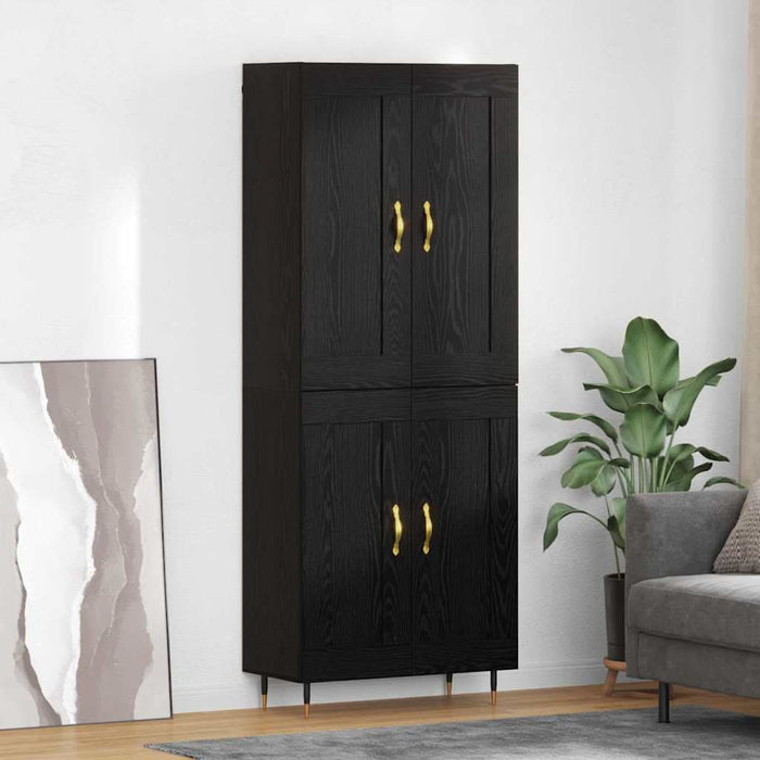 Bufet Stejar Negru 69,5 x 34 x 180 cm Lemn compozit - WALTI WALTI