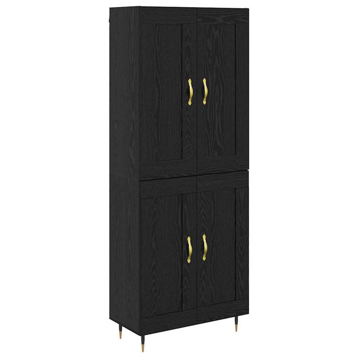 Bufet Stejar Negru 69,5 x 34 x 180 cm Lemn compozit - WALTI WALTI