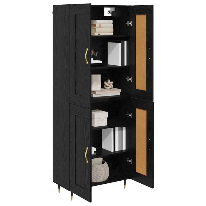 Bufet Stejar Negru 69,5 x 34 x 180 cm Lemn compozit - WALTI WALTI