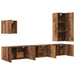 Unitate TV de Perete Pe perete 5 pcs Lemn Vechi Lemn compozit - WALTI WALTI