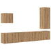Unitate TV de Perete 5 pcs Stejar Artizanal Lemn compozit - WALTI WALTI