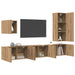 Unitate TV de Perete 5 pcs Stejar Artizanal Lemn compozit - WALTI WALTI