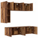 Unitate TV de Perete Pe perete 5 pcs Lemn Vechi Lemn compozit - WALTI WALTI