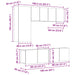 Unitate TV de Perete Pe perete 5 pcs Lemn Vechi Lemn compozit - WALTI WALTI