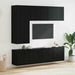 Unitate TV de Perete Pe perete 5 pcs Stejar Negru Lemn compozit - WALTI WALTI