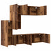 Unitate TV de Perete Pe perete 5 pcs Lemn Vechi Lemn compozit - WALTI WALTI