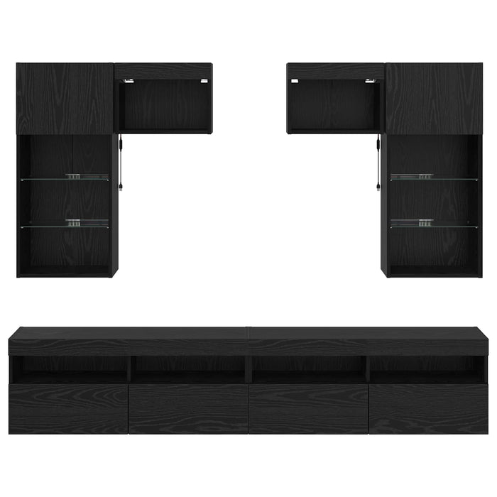 Unități pentru Pereți de TV Pe perete 6 pcs Stejar Artizanal - WALTI WALTI