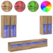 Set Dulap TV pe Perete cu Lămpi LED 7 pcs stejar artizanal - WALTI WALTI