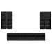 Set Dulap TV pe Perete cu Lămpi LED cu led 7 pcs Stejar Negru - WALTI WALTI