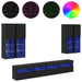 Set Dulap TV pe Perete cu Lămpi LED cu led 7 pcs Stejar Negru - WALTI WALTI