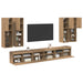 Set Dulap pentru Televizor Montat pe Perete 7 pcs Lemn compozit - WALTI WALTI