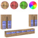 Set Dulap pentru Televizor Montat pe Perete 7 pcs Lemn compozit - WALTI WALTI