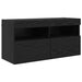 Set Dulap pentru Televizor Montat pe Perete 7 pcs Stejar Negru - WALTI WALTI