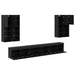 Set Dulap pentru Televizor Montat pe Perete 7 pcs Stejar Negru - WALTI WALTI