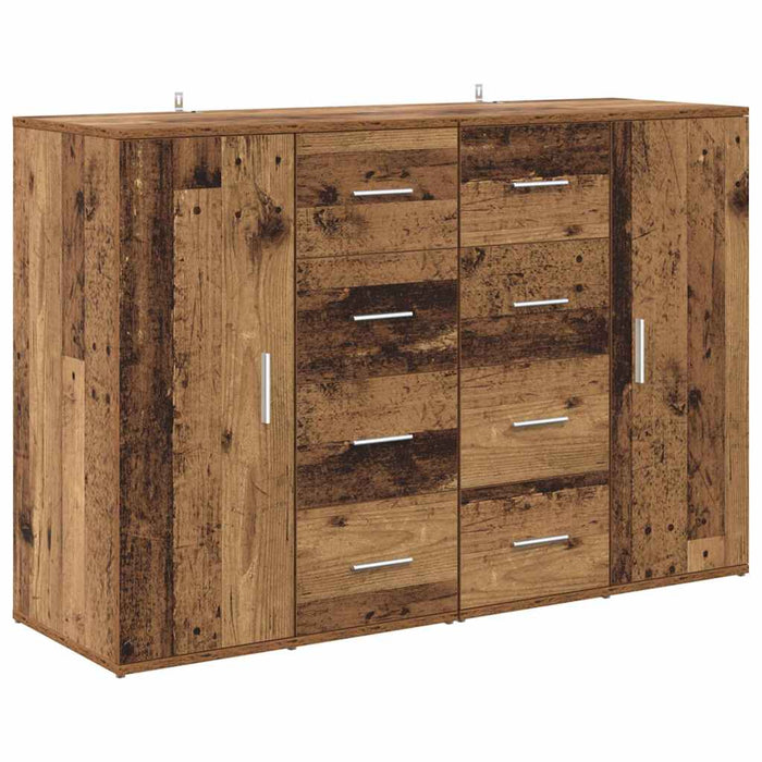 Bufeturi Corona 2 pcs Lemn Vechi 59 x 39 x 80 cm Lemn compozit - WALTI WALTI