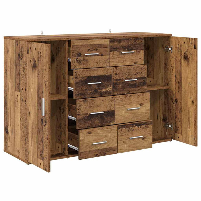 Bufeturi Corona 2 pcs Lemn Vechi 59 x 39 x 80 cm Lemn compozit - WALTI WALTI