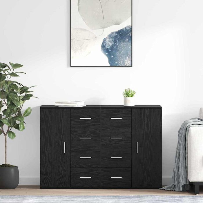 Bufeturi cu sertar Corona 2 pcs Stejar Negru 59 x 39 x 80 cm - WALTI WALTI
